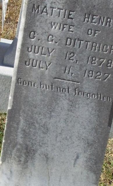 Mattie Henry Dittrich on Sysoon