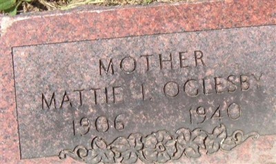 Mattie Irene Burdick Oglesby on Sysoon