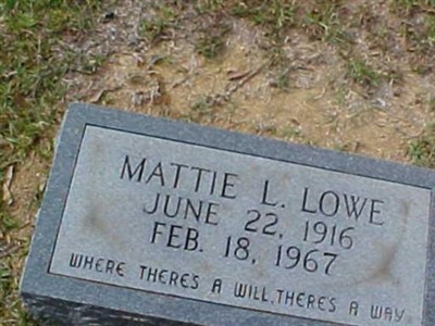 Mattie L. Lowe on Sysoon