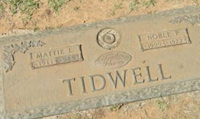 Mattie L Tidwell on Sysoon