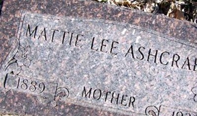 Mattie Lee Ashcraft on Sysoon