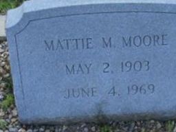 Mattie M. Moore on Sysoon