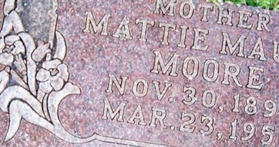 Mattie Maude Moore on Sysoon