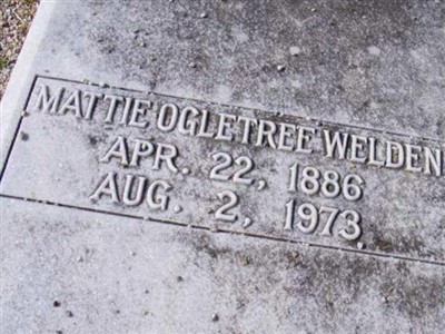 Mattie Ogletree Welden on Sysoon