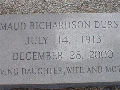 Maud Richardson Durst on Sysoon