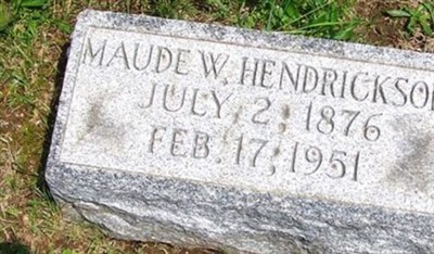 Maude W Hendrickson on Sysoon
