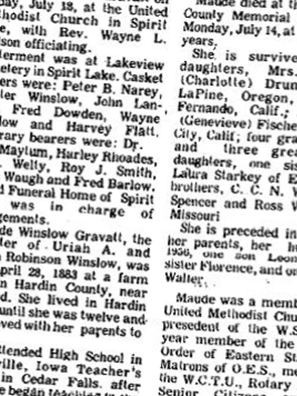 Maude Winslow Gravatt on Sysoon
