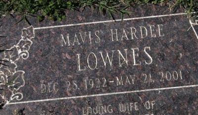 Mavis Hardee Lownes on Sysoon