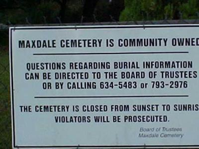 Maxdale Cemetery on Sysoon