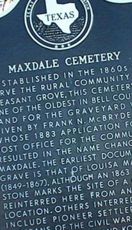 Maxdale Cemetery on Sysoon