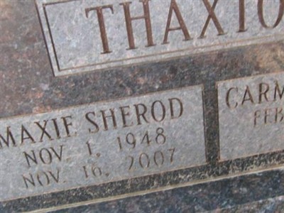 Maxie Sherod Thaxton on Sysoon