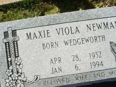 Maxie Viola Wedgeworth Newman on Sysoon