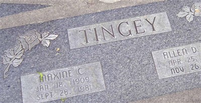 Maxine Cahoon Tingey on Sysoon