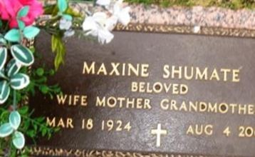 Maxine Counts Shumate on Sysoon