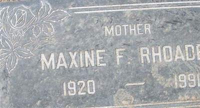 Maxine Faye Rhoades on Sysoon