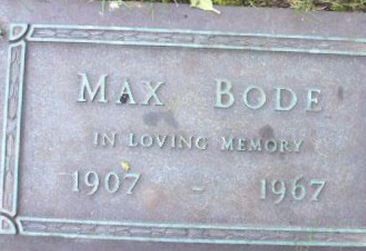 Maxwell "Max" Bode on Sysoon