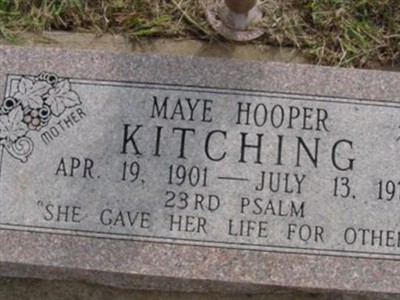 Maye Hooper Kitching on Sysoon