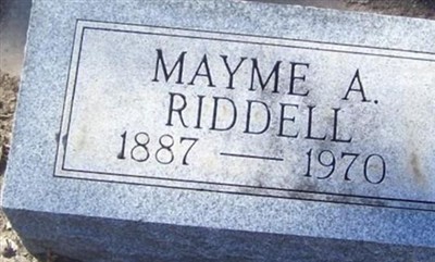 Mayme A. Riddell on Sysoon