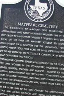 Maypearl Cemetery on Sysoon