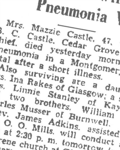 Mazie Messer Castle on Sysoon