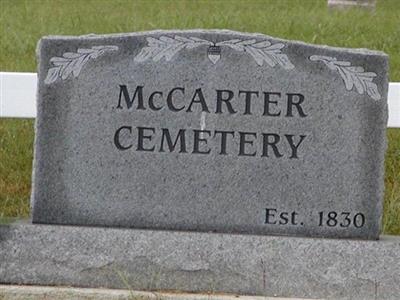 McCarter Cemetery on Sysoon