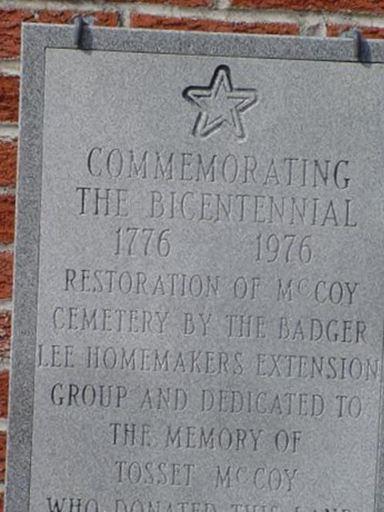 McCoy Cemetery on Sysoon