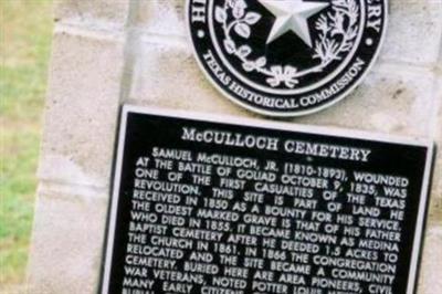 McCulloch Cemetery on Sysoon