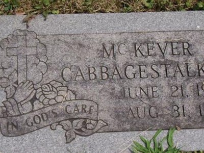 McKever Cabbagestalk, Sr on Sysoon