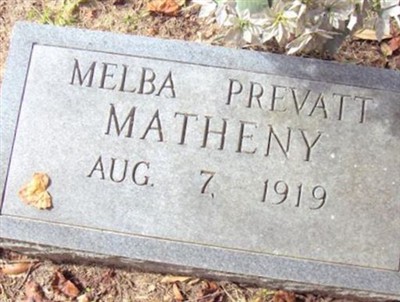 Melba Prevatt Matheny on Sysoon