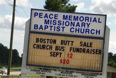 Peace Memorial Baptist Church Cemetery on Sysoon