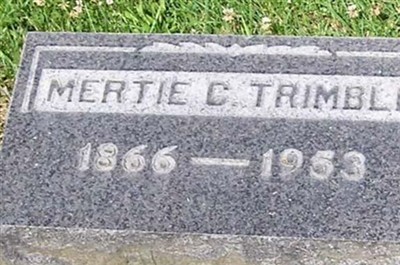 Mertie C. Trimble on Sysoon
