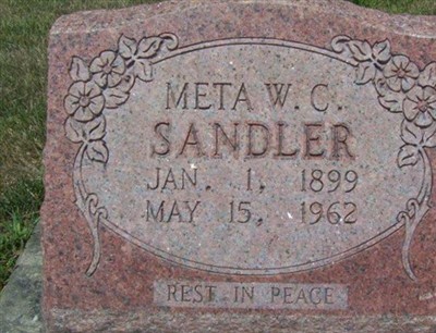 Meta Wilhelmine Clara Sandler on Sysoon