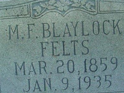 M. F. Blaylock Felts on Sysoon