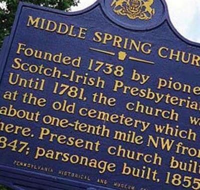 Middle Spring Presbyterian Church Cemetery (new) on Sysoon