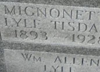 Mignonette Lyle Tisdale on Sysoon