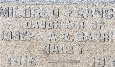 Mildred Frances Haley Haley on Sysoon