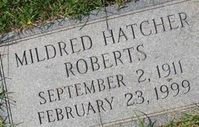 Mildred Hatcher Roberts on Sysoon
