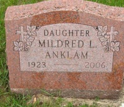 Mildred L Anklam on Sysoon