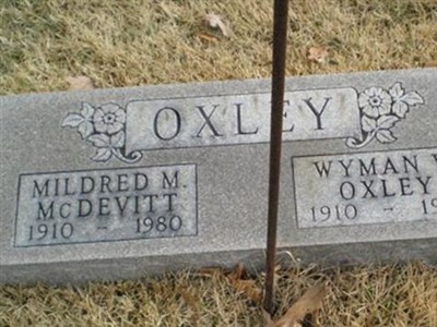 Mildred M McDevitt Oxley on Sysoon