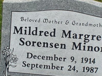 Mildred Margreth Sorensen Minor on Sysoon