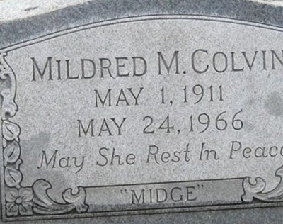 Mildred "Midge" Muddiman Colvin on Sysoon