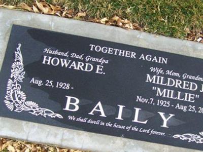 Mildred J "Millie" Dennis Baily on Sysoon