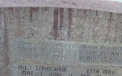 Milo Stringham Harmon on Sysoon