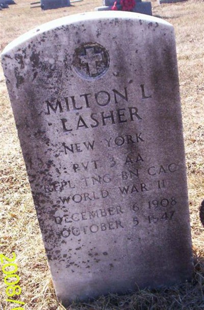 Milton L Lasher on Sysoon