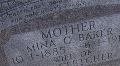 Mina G Baker Cletcher on Sysoon