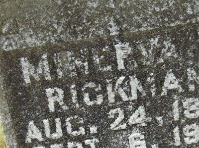 Minerva V. Rickman on Sysoon
