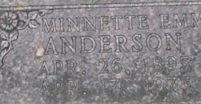 Minette Margaret Emma Lehnherr Anderson on Sysoon