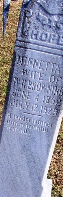 Minnetta C. Browning on Sysoon
