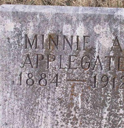 Minnie A Applegate on Sysoon