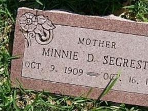 Minnie D Segrest on Sysoon